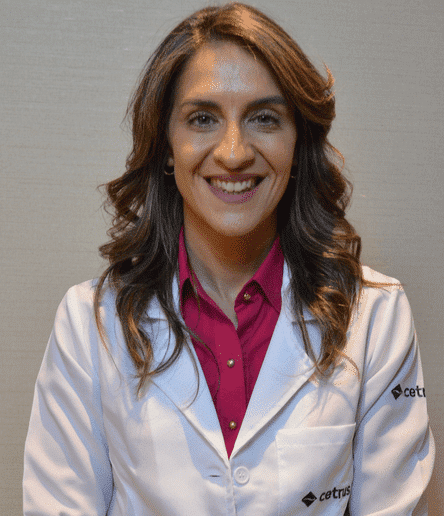 Retrato da Dra. Aline Mormilo Borges, médica especialista em Ginecologia, Obstetrícia, Medicina Fetal e Reprodução Humana, coordenadora e docente no Cetrus.